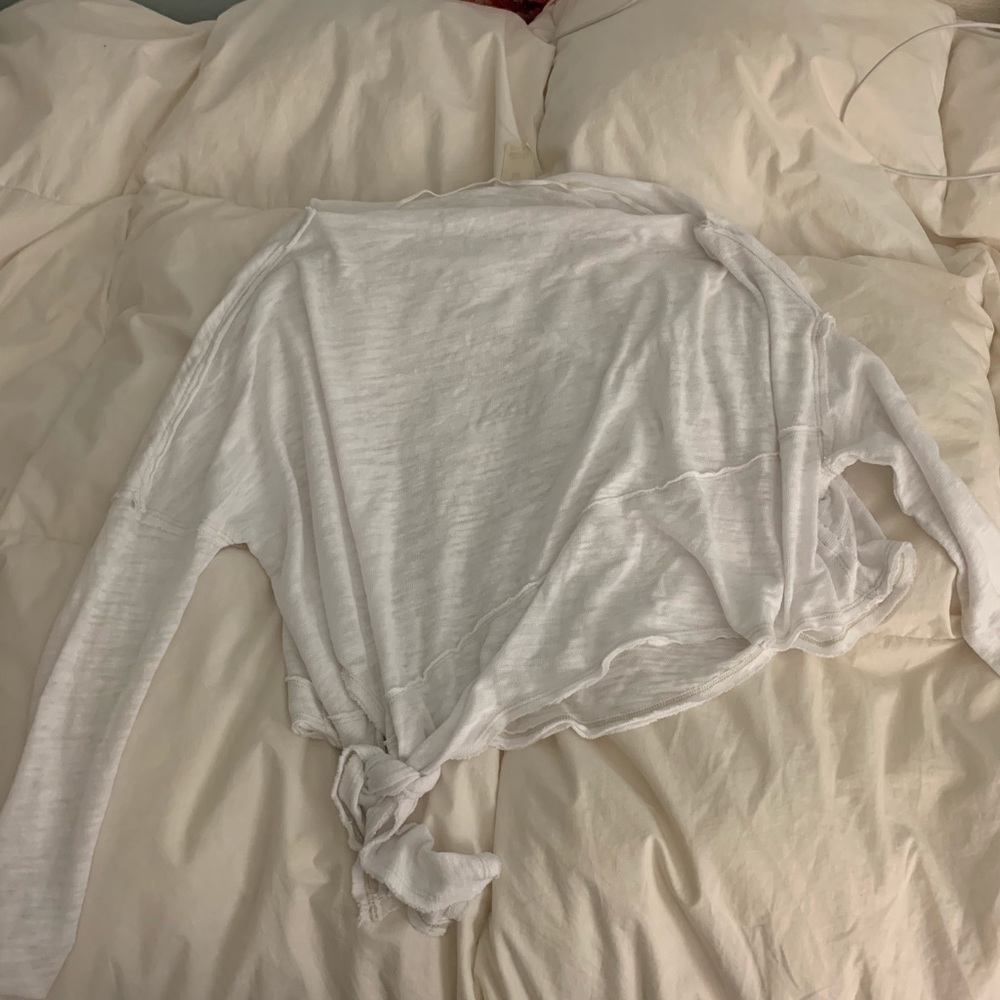 Free people off the shoulder tie top